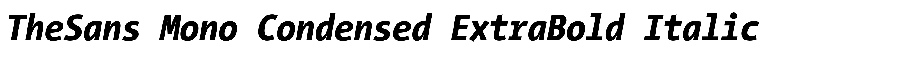 TheSans Mono Condensed ExtraBold Italic